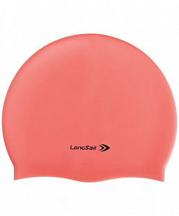 Шапочка для плавания LongSail силикон coral