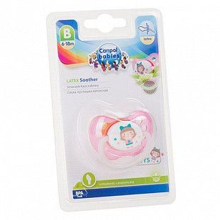 Пустышка Canpol babies Toys Латексная Ортодонтическая 6-18 мес. (23/260) pink