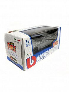 Машинка Bburago 1:43 Nissan GT-R (18-30000/18-30135) metallic silver
