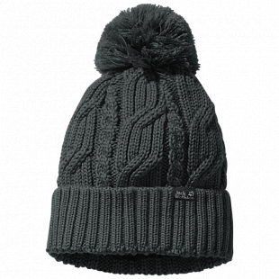 Шапка мужская Jack Wolfskin Stormlock Pompom Beanie greenish grey 1905091-6037561