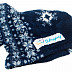 Плед с рукавами Sleepy New Year Snowflake Blue с белыми снежинками