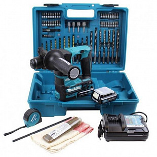 Аккумуляторный перфоратор Makita + набор оснастки HR166DWAE1
