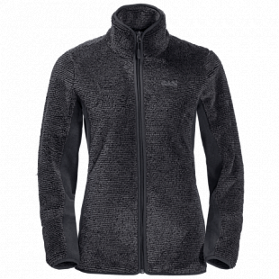 Джемпер женский Jack Wolfskin Pine Leaf Jacket Women ebony stripes