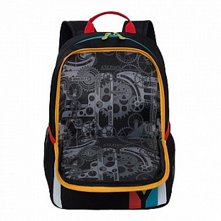 Рюкзак школьный GRIZZLY RB-051-3 /1 black/red