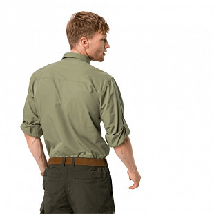 Рубашка мужская Jack Wolfskin Lakeside Roll-Up Shirt M khaki