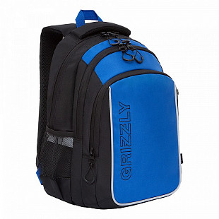 Рюкзак школьный GRIZZLY RB-152-1 /2 black/blue