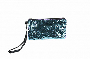 Косметичка с пайетками Lucky Т16302 green/blue