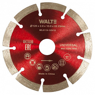 Алмазный круг Walte 125х2,0х10x22,23 мм Универсал WL0116-125/10
