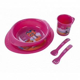 Обеденный набор Canpol babies Совы 12+ мес 4/405 Pink