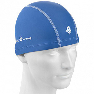 Шапочка для бассейна (плавания) взрослая Mad Wave Ergofit Lycra голубая