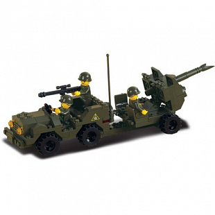 Конструктор Sluban Зенитное орудие и джип M38-B5900