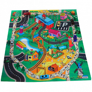 Игровой набор Shenzhen Toys инерционных машинок с ковриком My Dream Mat - Ферма 019A-6