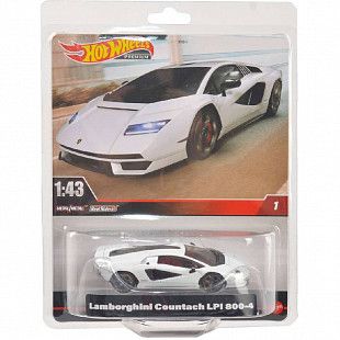 Машинка Hot Wheels Premium 1:43 Lamborghini Countach LPI 800-4 (HMD49)