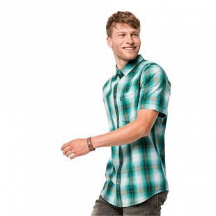Рубашка мужская Jack Wolfskin Hot Chili Shirt M emerald green checks