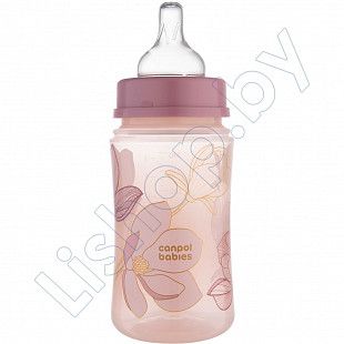 Антиколиковая бутылочка для кормления Canpol babies EasyStart Gold с широким горлышком 240 мл 3 мес. + (35/240_pin)