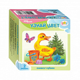 Развивающий комплект Step Puzzle Кубики+книжка Узнай цвет SP-87355