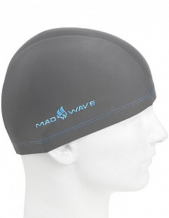 Шапочка для бассейна (плавания) взрослая Mad Wave Adult Lycra gray