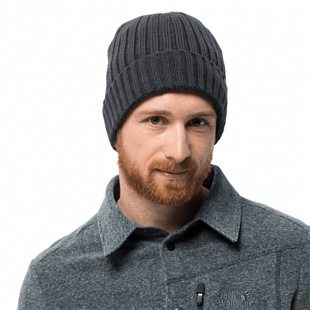 Шапка Jack Wolfskin Stormlock Rip Knit Cap ebony 1907121-6230