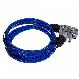 Кодовый замок STG трос спиральный 6х100 см Х82789 blue