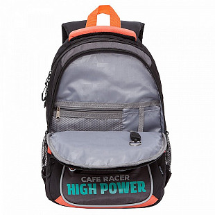 Рюкзак школьный GRIZZLY RB-152-3 /2 black/orange