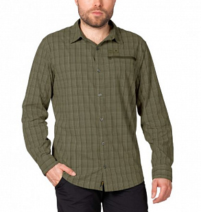 Рубашка мужская Jack Wolfskin Rays Flex Shirt M хаки