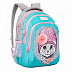 Рюкзак школьный GRIZZLY RG-162-1 /1 turquoise/light grey