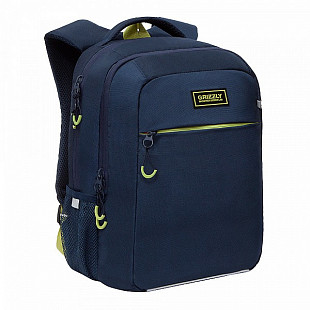 Рюкзак школьный GRIZZLY RB-156-1 /2 blue