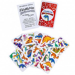 Игра детская настольная Dream Makers-BOARD GAMES  "Дубль Динозаврики" 2119C
