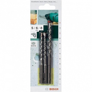 Набор сверл по бетону Bosch 3 штуки SDS-Quick 2609256908