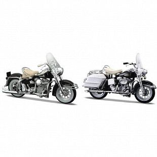 Набор мотоциклов Maisto 1:18 Harley Davidson 1968 FLH Electra Glide + 1962 FLH Duo Glide 37301 (60'S)