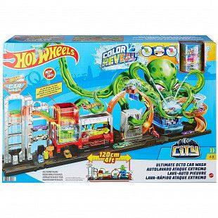 Набор игровой Hot Wheels City Невообразимая автомойка с осьминогом (GTT96)