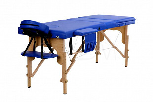Массажный стол Body Fit 70 см складной 3-с деревянный XXL Blue