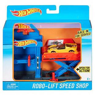 Игровой набор Hot Wheels Robo-Lift Speed Shop (DWK99 DWL02)