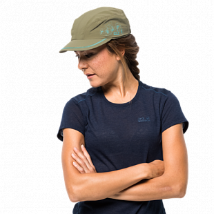 Кепка женская Jack Wolfskin Supplex Hibiscus Cap Women khaki