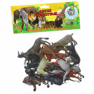 Набор животных Bondibon Ребятам о Зверятах Дикие и домашние животные 18 шт ВВ1613