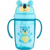 Поильник Canpol babies Hello Little с силиконовой трубочкой 9м+ 400 мл (56/500_tur) turquoise