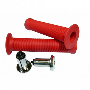 Грипсы Velo VLG-411 с заглушками VLP-15-7 red ZTB90557