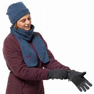 Перчатки женские Jack Wolfskin Aquila Glove Women dark iron