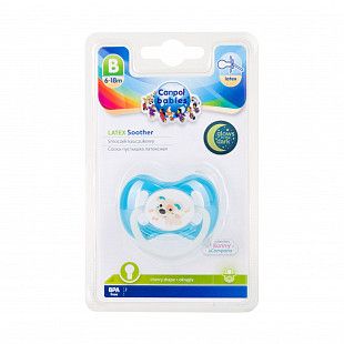 Пустышка Canpol babies Bunny&Company Латексная Круглая 6-18 мес. (23/278_tur) turquoise
