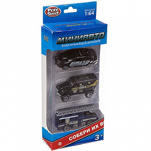 Инерционная машина Play Smart металлическая набор Полиция 6389-3