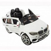 Детский электромобиль RS BMW X5 white (Встроенный планшет MP4)