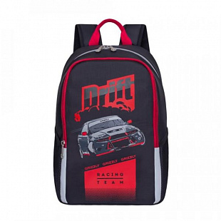 Школьный рюкзак GRIZZLY RB-863-1 black/red