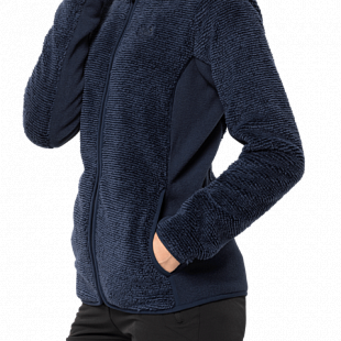 Джемпер женский Jack Wolfskin Pine Leaf Jacket Women midnight blue stripes