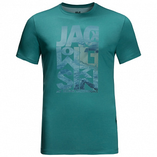 Футболка мужская Jack Wolfskin Atlantic Ocean T M emerald green