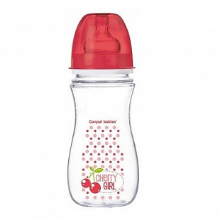 Бутылочка Canpol babies Фрукты с широким горлышком 240 мл 35/213 Red