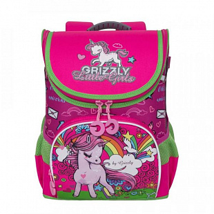 Рюкзак школьный GRIZZLY RA-981-2 /1 fuchsia/honeysuckle