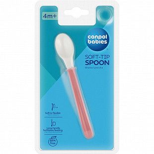Ложка для кормления Canpol babies Силиконовая 5м+ (21/488_new) pink