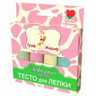 Тесто для лепки "Тесто-пластилин" Зефир 4 цвета GG26-4