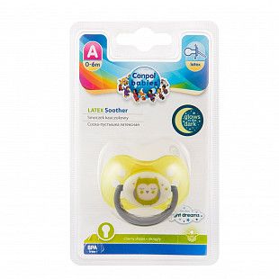 Пустышка Canpol babies Night Dreams Латексная Круглая 0-6 мес. (22/642) yellow