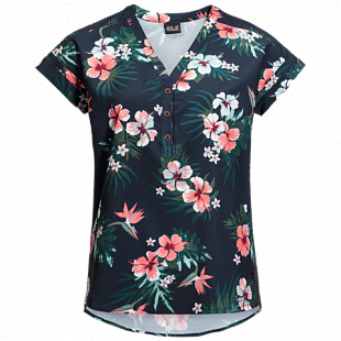 Рубашка женская Jack Wolfskin Victoria Tropical Shirt W midnight blue all over